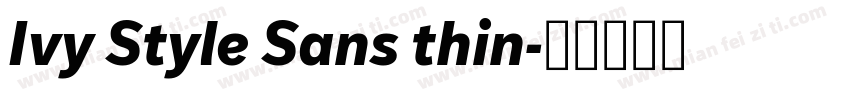 Ivy Style Sans thin字体转换